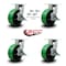 Service Caster 8'' Heavy Duty Green Poly on Cast Iron Caster Set with Brake and Swivel Lock, 4PK CRAN-SCC-KP92S830-PUR-GB-SLB-BSL-4 - alternate 4